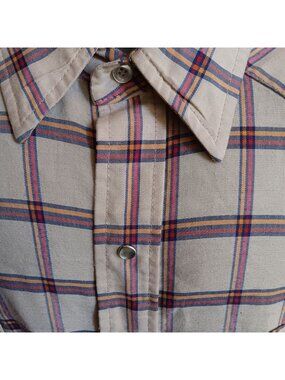 4XL True Vintage Western Shirt Big Mac Plaid Snap Shirt Cowboy 1980 90s Grunge